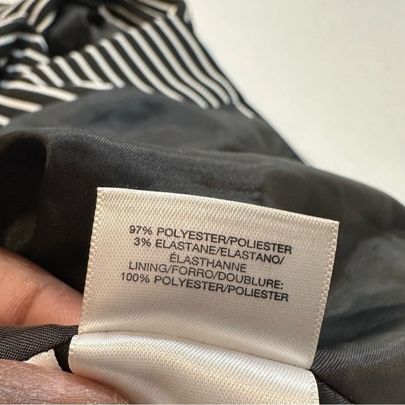 Nine West Women's Black & White Striped Jacket Size 14 Coat Cape [B35#71] - Picture 5 of 12